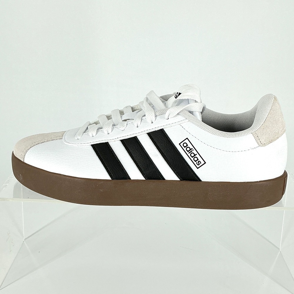 Adidas VL Court 3.0 Mens Size 7.5 Sneakers White Black Gum Low Top NEW Shoes - Picture 9 of 11